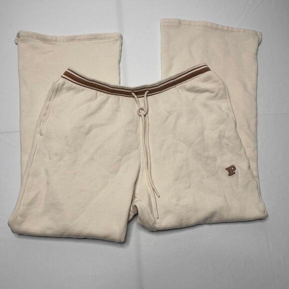 PINK Victorias Secret Size L Cream Pink Ivy Split Flared Super Comfy Stretchy - Picture 1 of 4